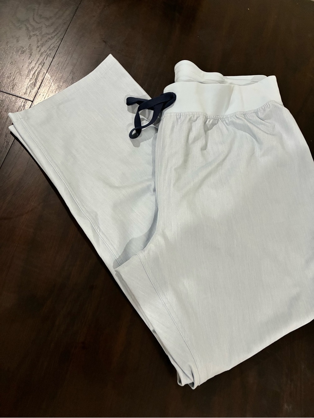Figs Men's Light Blue Jogger Pants with Navy Drawstring